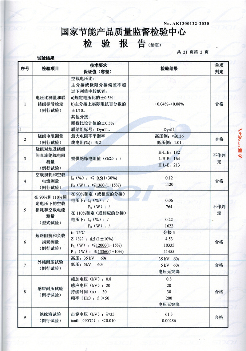 高低压试验报告-S11-1250汝州汝州汝州油浸式变压器-2.jpg